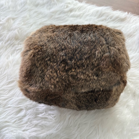 Vintage Fur Hand Muff 1900s Mink Hand Warmer Pocket Brown Edwardian Era Antique - Picture 3 of 9